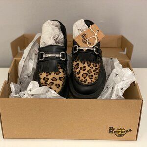 Dr. Martens Adrian Snaffle Leopard Loafer Size 6